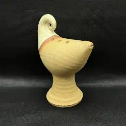 1983 Vintage Trumpet Whistle Wind Instrument Music Pottery Art Signed Sweden