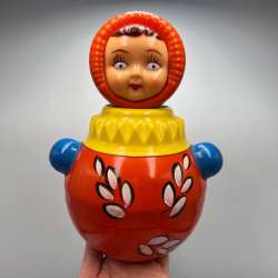 1980s Vintage USSR Nevalyashka Roly Poly Doll 9