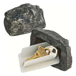Outdoor Hidden Key Storage Box – Fake Rock Safe for Spare Keys.