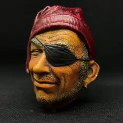 1960 Rare Vintage Bossons Pirate Head Wall Hanging Art Thieves Congleton England