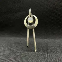 Vintage Pin Brooch Moonstone Jewelry White 925 Sterling Silver Women's Israel