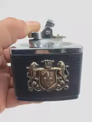 Vintage Table Lighter Stainless Steel And Plastic Desktop