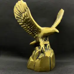 Heavy Vintage Solid Brass Figure Statue Bird Eagle Home Decor Wildlife 2.7 kg