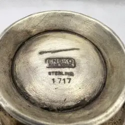 1890 Antique Rare Ensko Sterling Silver 925 Sugar Bowl Salt Cellar 184g Signed