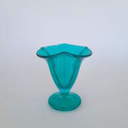 Vintage Cup Murano Handmade Turquoise Colored Glass Drinking Home Collectibles