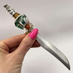 1980's Vintage Ballpoint Steel Pen Sword Aluminum Plexiglass Prison Art in USSR