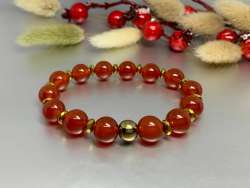 Author's Work New Women's Bracelet, Natural Stone Carnelian, Jewelry 26g