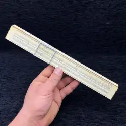1965 USSR Vintage Leningrad Logarithmic Ruler Old Wood Scientific Tool Geometry
