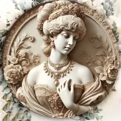 Vintage Wax Woman Figurine - Perfect for Home, Garden & Outdoor Decor Room