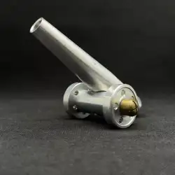 Vintage Handmade Brass Aluminum Kids Toy Military Gun Cannon Paperweight Decor