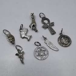 Vintage Set of Pendants 925 Sterling Silver Jewelry, Handmade 11,21g