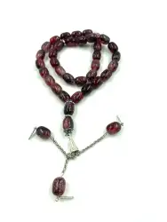 Agate Rosary 33 Large Beads Prayer Tasbih Islamic Misbaha 82 gr