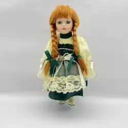 Vintage Girl blonde Doll Edition Limited Green Porcelain Toy Remeco 368 England