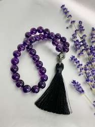 Author's Work,New,Islamic Prayer 33 Beads,Natural Stone Amethyst,Purple Quartz
