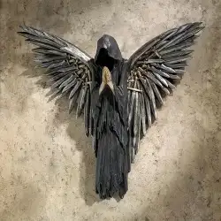 Black Soul Warrior Statue - Resin Gothic Wall Decoration Gothic Decor Halloween
