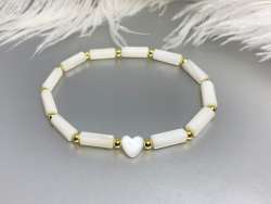 Author's Work New Women's Bracelet, Natural Stone Mother of Pearl, Jewelry