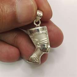 925 Silver Vintage Egyptian Queen Nefertiti Pharaoh Pendant Ancient Egyptian