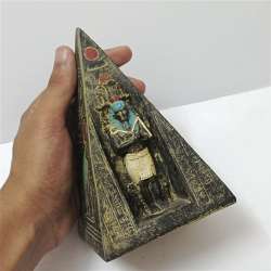 Osiris & Nefertari Statue – Ancient Egyptian Pharaonic Pyramid Decor