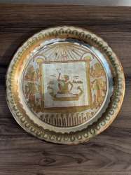 Authentic Handcrafted Egyptian Wall Decor – Engraved Copper Pharaonic Art