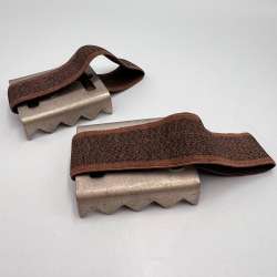 Vintage USSR Ice Cleats 1970s Metal Shoe Spikes Elastic Unused NOS Grip Marked