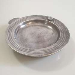 Vintage Stainless Steel Dish Hollow Screw Top Bowl Unique Mid Century Tableware