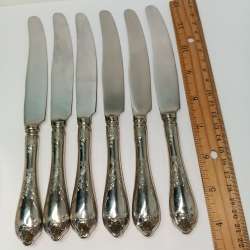 Vintage Dessert Knives – USSR – Set of 6 – Silver-tone Handles