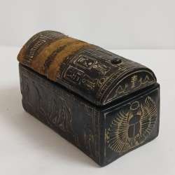 Unique Ancient Egyptian Jewelry Box – Osiris, Nut & Scarab Stone Artwork