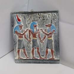 Ancient Egyptian relief – Anubis, Horus & Ramses one-of-a-kind wall décor