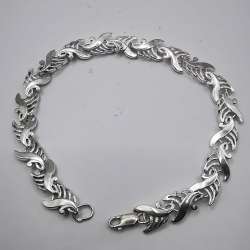 Vintage Beautiful Bracelet Jewelry,925 Sterling Silver, Handmade  15,60g