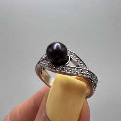 Vintage USSR Ring Sterling Silver 925 Stone Jewelry Women's Signed Beautiful 7US