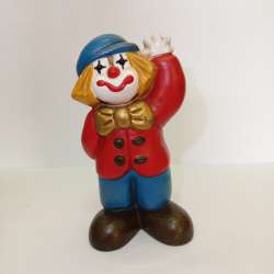 Vintage THUN Gino Clown Figurine Handmade Ceramic Italy Collectible Funny Gift