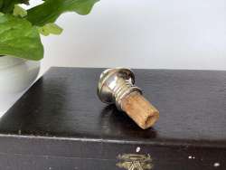 Antique wooden metal head man smoking Product of Ukrainian culture Collectibles
