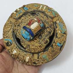 Egyptian pharaonic ashtray with engraved ancient symbols – antique-style gift