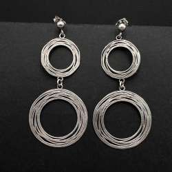 Vintage Earrings 925 Sterling Silver Drop dangle Jewelry 5.36 gr