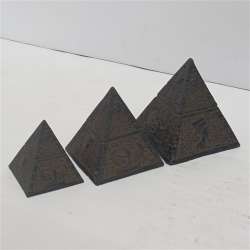 Set of 3 Handmade Egyptian Pyramids – Ancient Pharaoh Decor Souvenir Gift