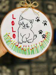 DIY 3D Flower Patterns Hand Embroidery Yarn Kit Embroidered Shed Beginner