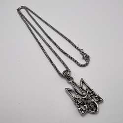 Men's silver plated metal necklace, rare jewelry and accessories vintage 1998
