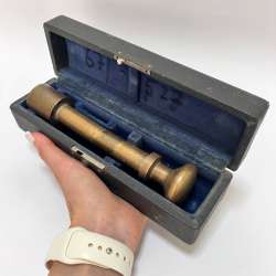 Vintage Israel-US Bronze Seal Press Heavy Brass Stamp Hand Tool Box Joint Fund
