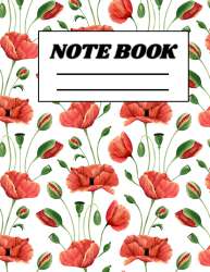 Poppy Flower Decorative Notebook – Lined Pages for Writing