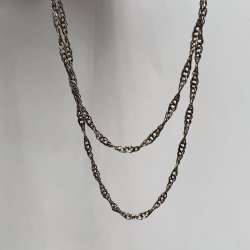 Vintage 925 Sterling Silver Rope Chain Necklace 46cm Marked  Fine Jewelry