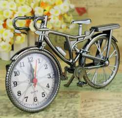 6 Antique Style Vintage Arabic Numeral Retro Bicycle Pattern Creative Alarm Cloc