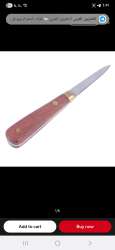 Stainless Steel Oyster Knife with Rosewood Handle for Easy Seafood and Shellfish