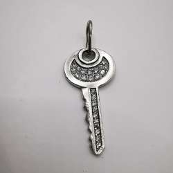 Vintage Miniature Pendant made of 925 silver, handmade,Zircon 1.84 g