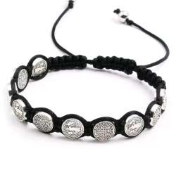 Handmade St. Benedict Medal Bracelet Braided Rosary Coin Beaded Cross Classic Pr