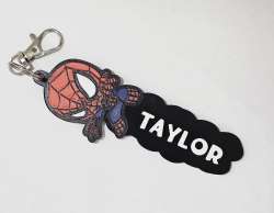 Personalized spider man Keychain name