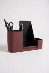 Office Desk Organizer with Integrated Phone Holder