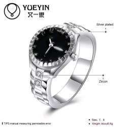 Trendy silver color women’s ring, nickel free, anti-allergic, perfect bridal gif
