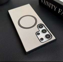 Luxury Magnetic Leather Case offers stylish protection for Samsung phones, multi