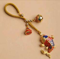 High-grade Koi Exquisite Car Key Pendant Chinese Style Couple Bag Keychain Hangi