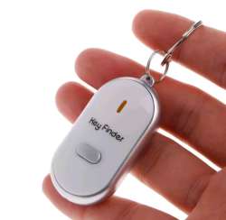 New Key chain Sound Whistle Control White LED Key Finder Locator Find Lost Unise